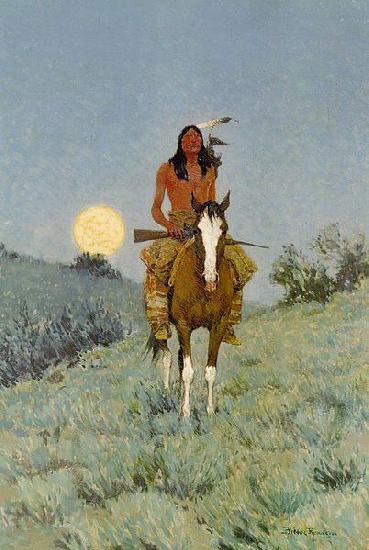 Frederic Remington The Outlier oil painting picture